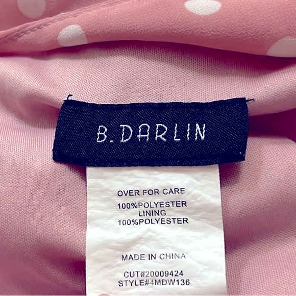B. DARLIN Pink Polka Dot Ruffled  Dress Size 5/6 - Picture 8 of 8